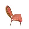 Image 2 : Woven Pattern Red White Bistro Chair
