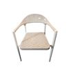 Image 2 : 2-Pcs Curved Back Woven, and Grey Cord Dining Chairs