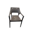 Image 3 : 2-Pcs Curved Back Woven, and Grey Cord Dining Chairs