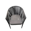 Image 1 : Contemporary Curved Rope Weave Accent Armchair