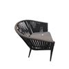 Image 2 : Contemporary Curved Rope Weave Accent Armchair