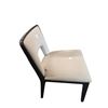 Image 2 : Cutout Back Beige Leatherette Dining Chair