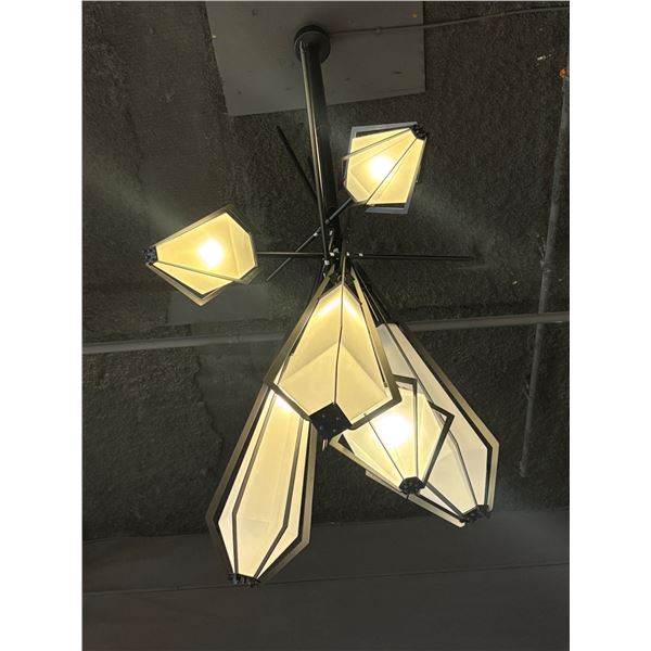 The Rock 7 Heads Ceiling Light Fixture - MSRP $7,600 - Bidder responsible for disassembly & removal,