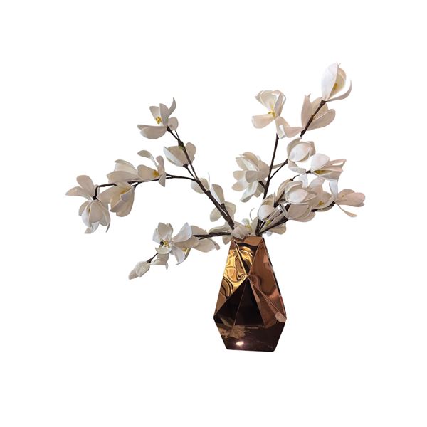Contemporary 12in Decorative Vase with Artificial Plants