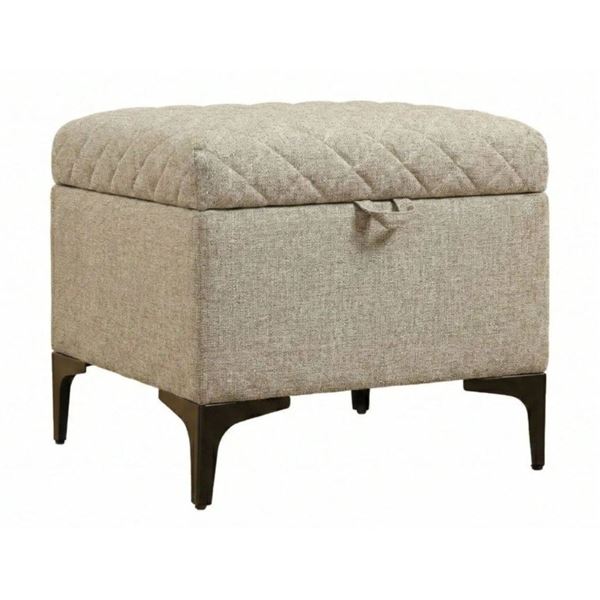 BNIB - LH Home Reece Storage Ottoman - Tan, RV: $596.25 CAD (REC024-TAN) - 19.7 x 19.7 x 18.9 in.