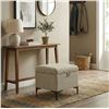 Image 2 : BNIB - LH Home Reece Storage Ottoman - Tan, RV: $596.25 CAD (REC024-TAN) - 19.7 x 19.7 x 18.9 in.