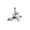 Image 4 : BNIB - The Rock Matt Black 6 Head Ceiling Light Fixture - MSRP $6,780