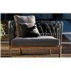 Image 5 : BNIB - New Sofa Les Arc Cream - Teak and Tubular Aluminum - RV: $11,500 - Approx: 76.5" x 33.5" x 34