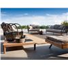 Image 8 : BNIB - New Sofa Les Arc Cream - Teak and Tubular Aluminum - RV: $11,500 - Approx: 76.5" x 33.5" x 34