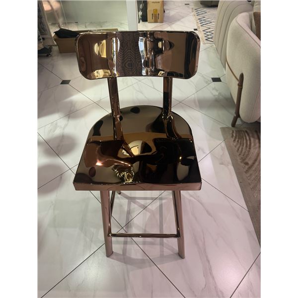 BNIB - Bohemian Rosegold Counter Stool with Backrest - MSRP $1,899