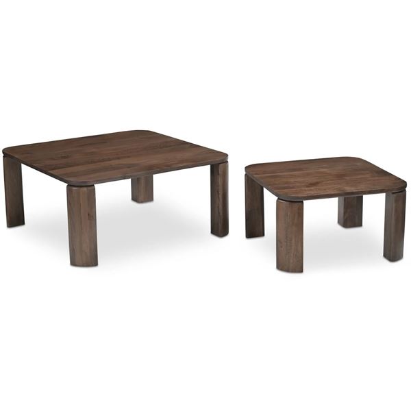 BNIB - Moes - Bailey Nesting Coffee Table Deep Brown - MSRP $1,399 - JD-1094-20 - 35" W x 35" D x 16