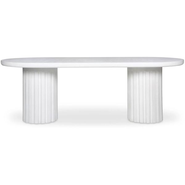 BNIB - Moes - Eris Oval Dining Table - White - MSRP $3,899 - JK-1011-18-0 - 86.5" W x 35.5" D x 30" 