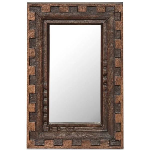 BNIB - Moe's - Holland Mirror - Small - Brown - MSRP $329.00 - Item # PZ-1017-03 - 12" W x 2" D x 18