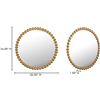Image 3 : BNIB - Moe's - Whitby Mirror - Aged Brass - MSRP $989.00 - Item # QK-1029-43 - 36" W x 1" D x 36" H