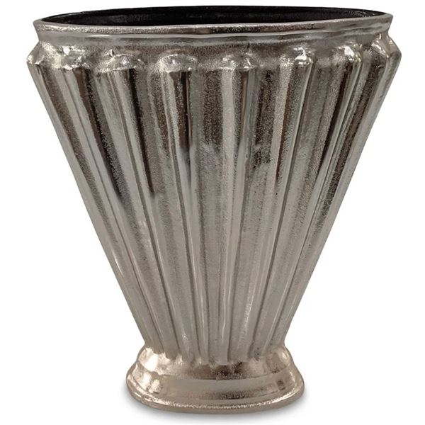 BNIB - Moe's - Jade Vase - Aged Pewter - MSRP $299.00 - Item # QK-1036-07 - 13" W x 6" D x 15" H
