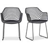 Image 2 : BNIB - Moe's - Honolulu Chair - Black - Set of 2 - MSRP $339 - Item # QX-1007-02 - 22" W - 22" D - 3