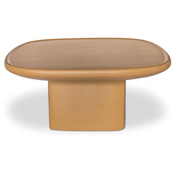 BNIB - Moe's Manon Outdoor Coffee Table - Deep Yellow - Msrp $1999 - VH-1024-09 - 35" W x 35" D x 15