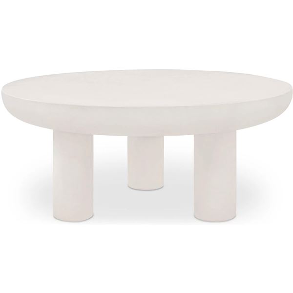 BNIB - Moes Rocca Coffee Table - Cream Concrete - MSRP $1499 - ZT-1035-05-0 - 35"W x 35"D x 15"H