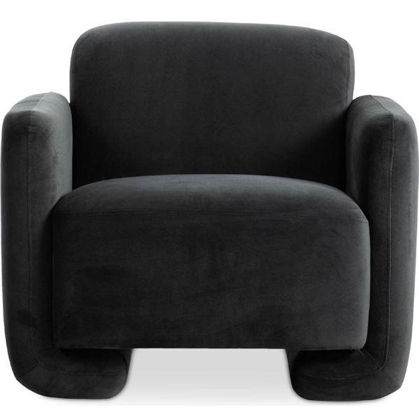 BNIB - Moes Fallon Accent Chair - Shadow Grey Polyester - MSRP $2299 - ZT-1039-07 - 34"W x 32"D x 30