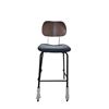 Image 1 : New - Set of 2 Giotto Barstool Upholstered - FA-1051-H75-STWP - Matte Black