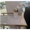 Image 1 : Large Marble Vase with artificial plant - MSRP $480