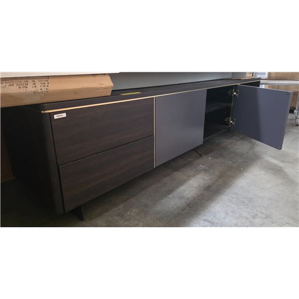 Media Unit with Storage - 78”W x 18”D x 19”H - Missing 1 Drawer & Centre 