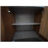 Image 5 : Wood and Glass Display/Storage Cabinet - 62?W x 16?D x 75?H