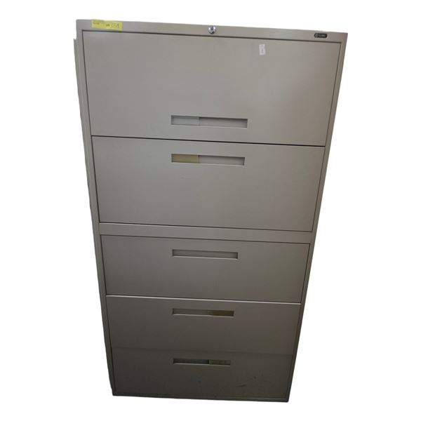 4 Drawer Lateral Metal Filling Cabinet - Beige - 36"W 18"D 75"H