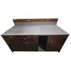 Image 1 : Wooden Media Unit with Storage - 55"W 20"D 36"H