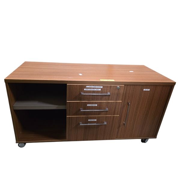 Two-Tone Media Storage Unit - 47"W 19"D 25"H