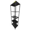 Image 1 : Tall Metal Display Rack with Glass Shelves - 20"W 14"D 69"H
