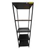 Image 2 : Tall Metal Display Rack with Glass Shelves - 20"W 14"D 69"H