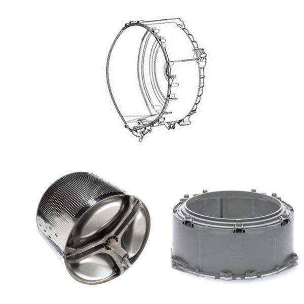 Group lot of Electrolux parts - Includes Electrolux DSP Shell, Tub, Front (5304533999) & Front Tub S