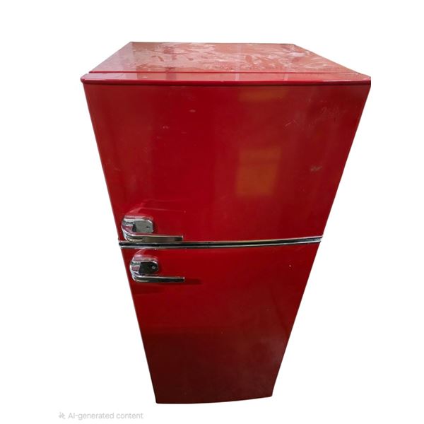 Igloo Retro-Style 7.5 Cu. Ft. Top-Freezer Refrigerator - Red - Tested and Working