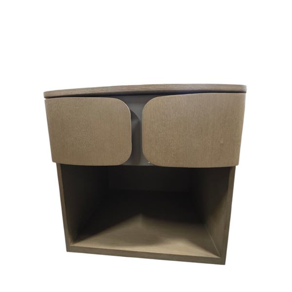 Set of 2 Modern Nightstand with Curved Drawer Front - 24"W 22"D 23"H