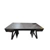 Image 1 : Modern Grey Wood finish Study table with Bench - 60"W 24"D 30"H