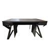 Image 2 : Modern Grey Wood finish Study table with Bench - 60"W 24"D 30"H