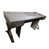 Image 3 : Modern Grey Wood finish Study table with Bench - 60"W 24"D 30"H