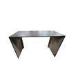 Image 6 : Modern Grey Wood finish Study table with Bench - 60"W 24"D 30"H