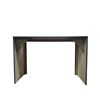 Image 7 : Modern Grey Wood finish Study table with Bench - 60"W 24"D 30"H