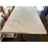 Image 2 : New - Set of approx 8 White Marble Table tops ONLY - Includes 4 Rectangular table Tops (72"W 30"D 1.