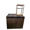 Image 1 : Marble finish Top Cabinet with Storage and Display Shelf - 43"W 24"D 37"H