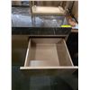 Image 5 : Marble finish Top Cabinet with Storage and Display Shelf - 43"W 24"D 37"H