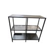 Image 3 : Open Frame Display Table - Black Metal & Glass - 39"W 14"D 37"H