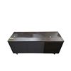 Image 1 : Modern Low-Profile Storage Credenza with Gold Accents - 55"W 18"D 24"H