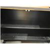 Image 5 : Modern Low-Profile Storage Credenza with Gold Accents - 55"W 18"D 24"H