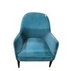 Image 1 : Teal Velvet Accent Chair with Quilted Detailing - 29?W x 24?D x 40?H