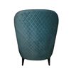 Image 3 : Teal Velvet Accent Chair with Quilted Detailing - 29?W x 24?D x 40?H