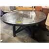 Image 2 : Dark Brown Round Dining Table, H30" x Dia 54"