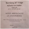 Image 4 : New Open Box - Blomberg 28" Fridge with Auto Ice Maker - MSRP $2199 - Model no: BRFB1542SS - S/N 241